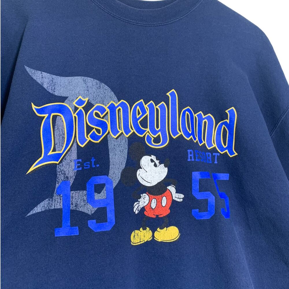 Disney x Hanes Disneyland Resort Established 1955 Mickey Sweatshirt Navy Large - Picture 3 of 12